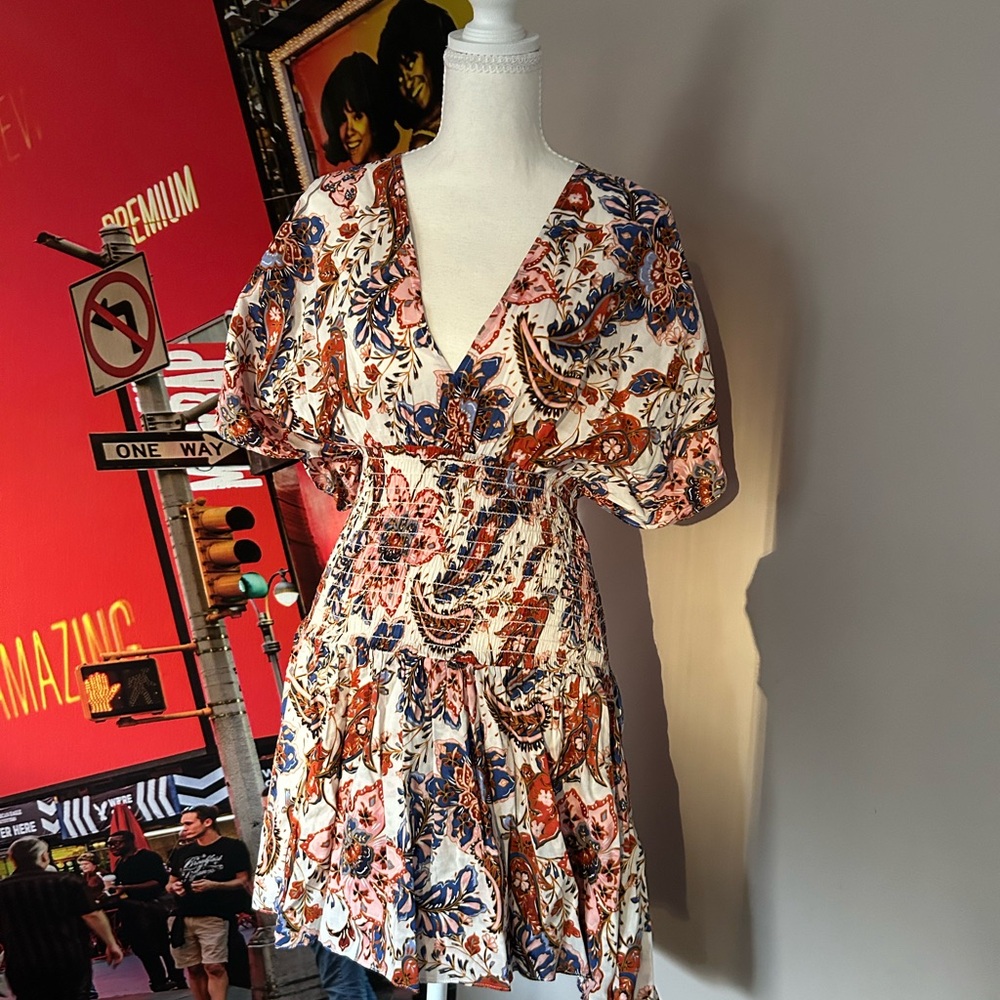 Misa Los Angeles Multicolor Floral Mini Dress